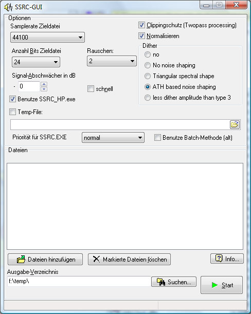 SSRC-GUI Screenshot