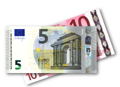 5 und 10 Euro